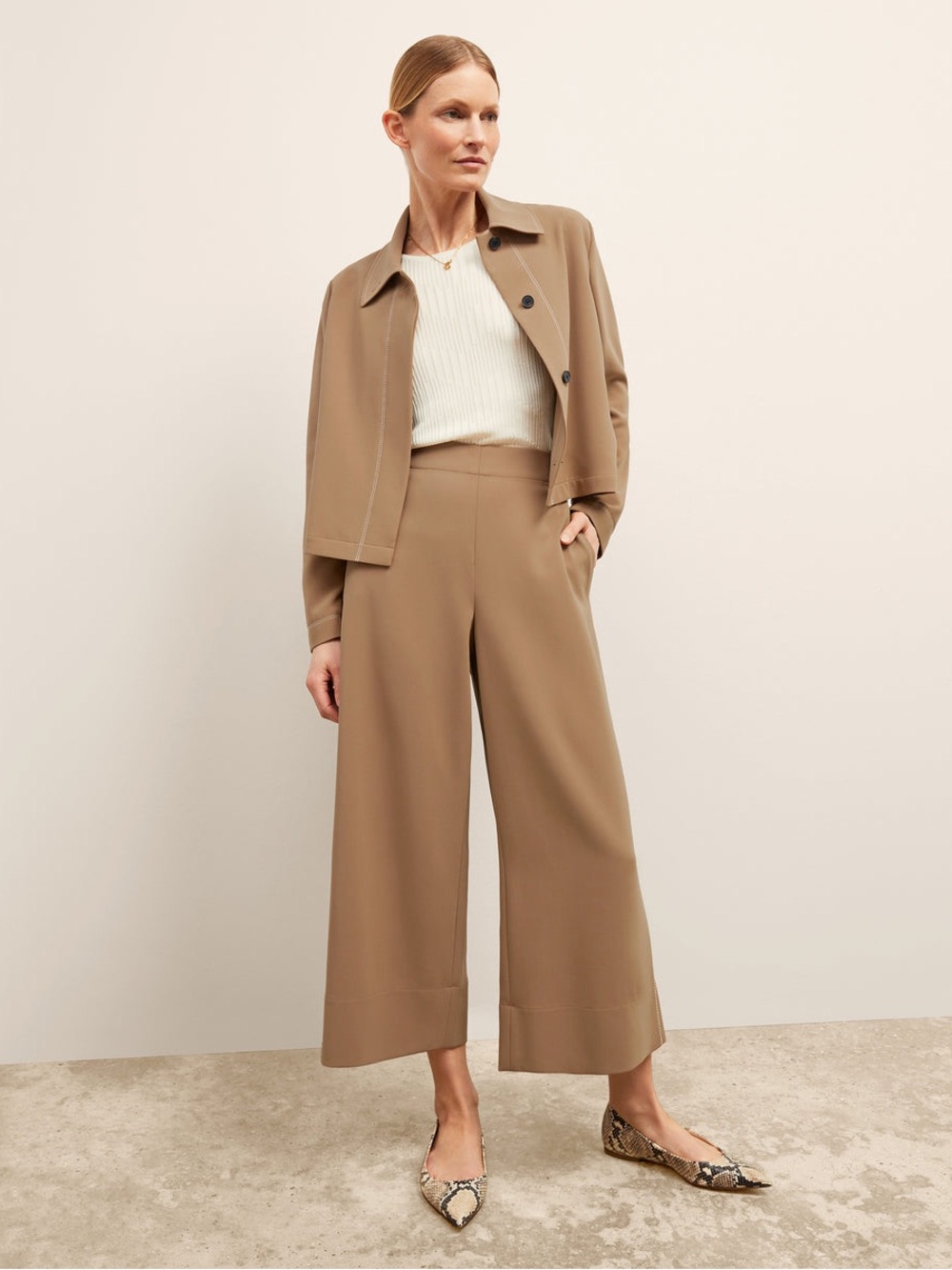 NWT M.M. Lafleur Nicky Jacket Vegan Suede Leather Brown Women’s Medium 7080